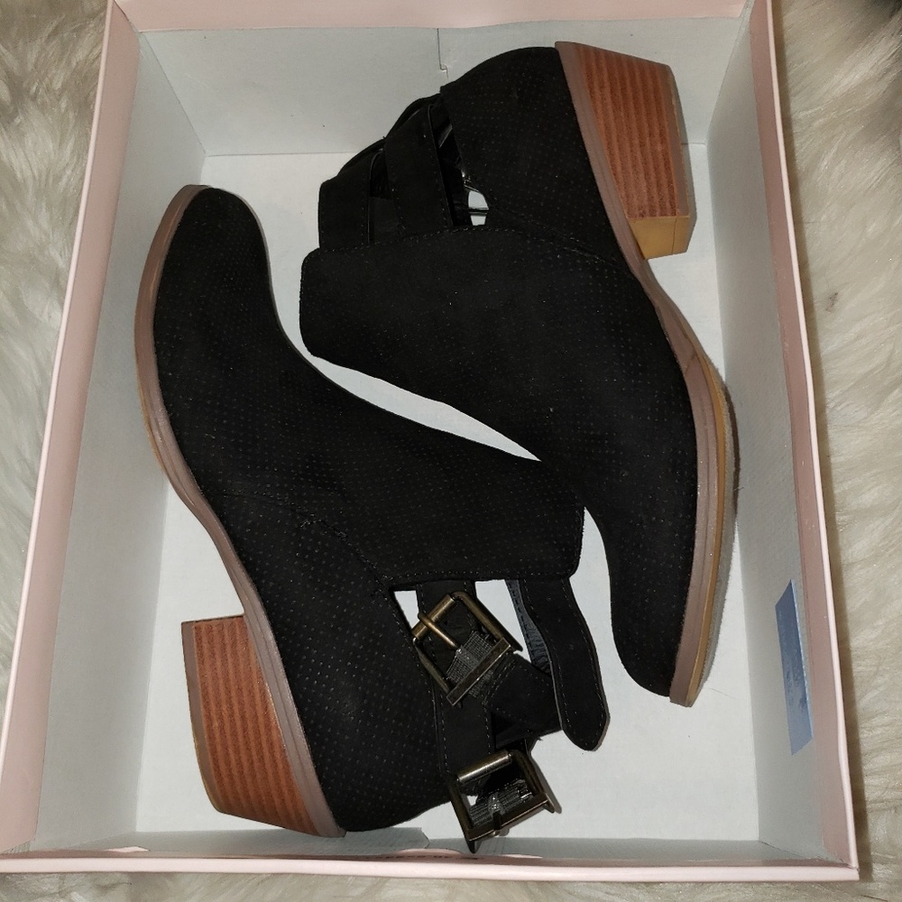 Black Buckle Booties